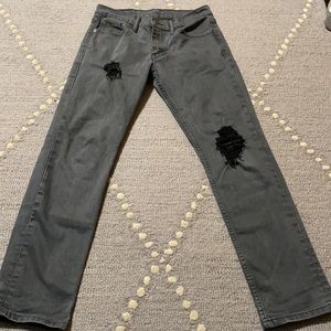 Dark gray Levi jeans, 28 inch inseam with 30 inch waist (size 30)
